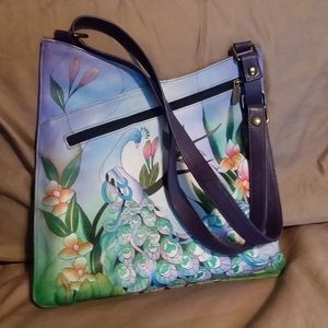 Anuschka Hand-Painted Leather Cross-Body Purse